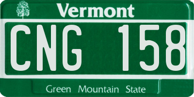 VT license plate CNG158