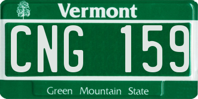 VT license plate CNG159