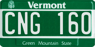 VT license plate CNG160