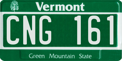 VT license plate CNG161