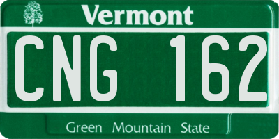 VT license plate CNG162