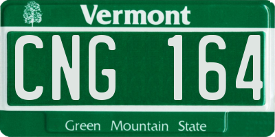 VT license plate CNG164