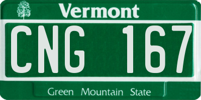 VT license plate CNG167
