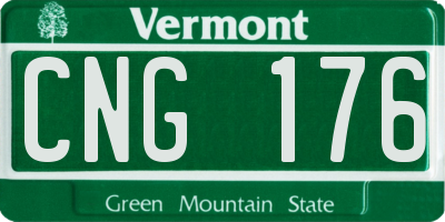 VT license plate CNG176