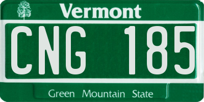 VT license plate CNG185