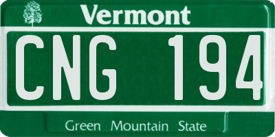 VT license plate CNG194