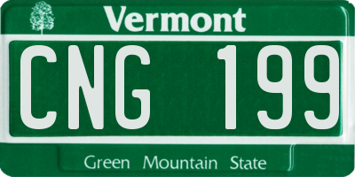 VT license plate CNG199