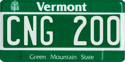 VT license plate CNG200