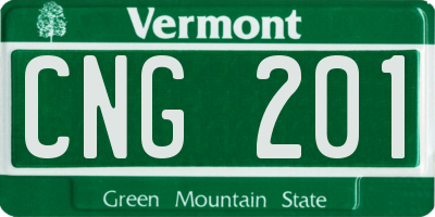 VT license plate CNG201
