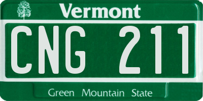 VT license plate CNG211