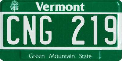VT license plate CNG219