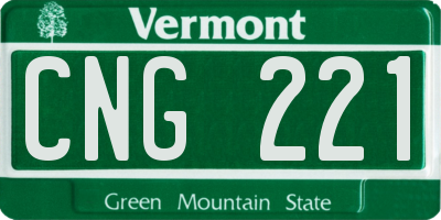 VT license plate CNG221