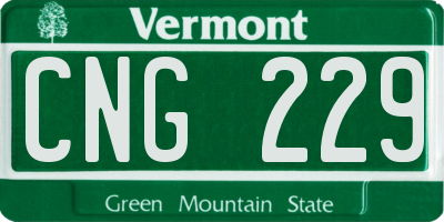 VT license plate CNG229