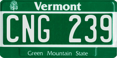 VT license plate CNG239