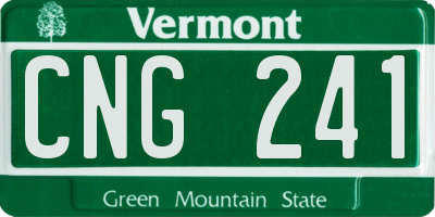 VT license plate CNG241