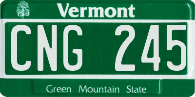 VT license plate CNG245