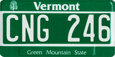 VT license plate CNG246