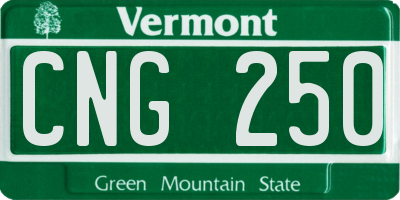 VT license plate CNG250