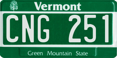 VT license plate CNG251