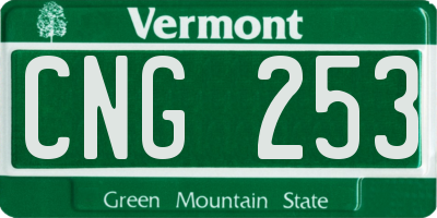 VT license plate CNG253