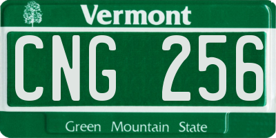 VT license plate CNG256