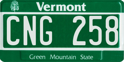 VT license plate CNG258