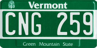 VT license plate CNG259