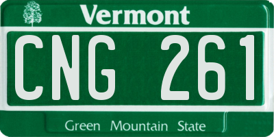VT license plate CNG261