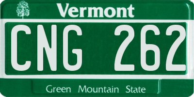 VT license plate CNG262