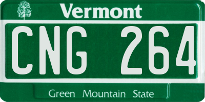 VT license plate CNG264