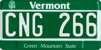 VT license plate CNG266