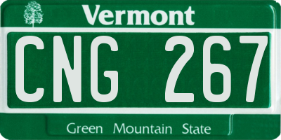 VT license plate CNG267