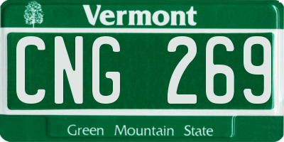 VT license plate CNG269