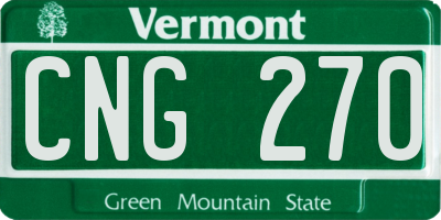 VT license plate CNG270