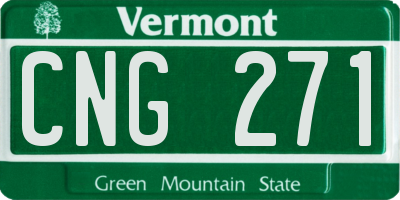 VT license plate CNG271