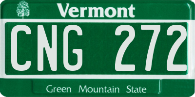 VT license plate CNG272