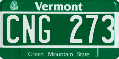 VT license plate CNG273