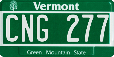 VT license plate CNG277