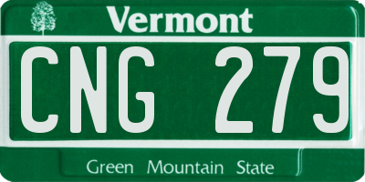 VT license plate CNG279