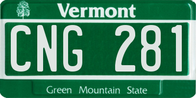 VT license plate CNG281