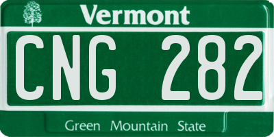 VT license plate CNG282