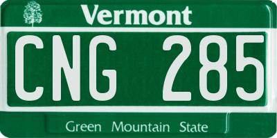 VT license plate CNG285