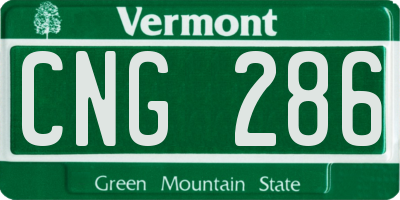 VT license plate CNG286