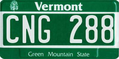 VT license plate CNG288