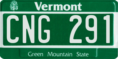 VT license plate CNG291