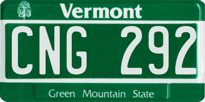 VT license plate CNG292
