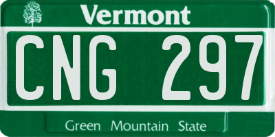 VT license plate CNG297