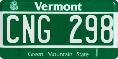 VT license plate CNG298