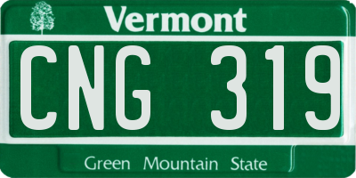 VT license plate CNG319