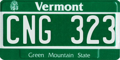 VT license plate CNG323